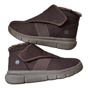 FitVille Women's EasyTop Diabetic Winter Boots COPPER BROWN Size 9 Extra Wide